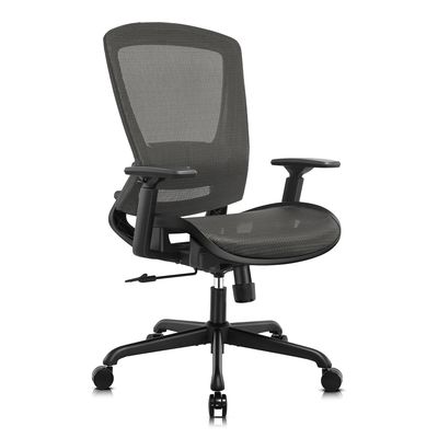 Chaise de bureau en treillis métallique à 360 rouleaux / réglable en hauteur / reclinable Chaise de bureau robuste et ergonomique