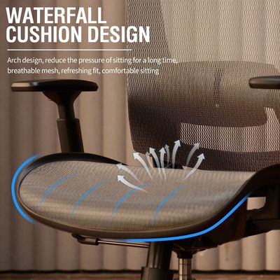 Chaise de bureau en treillis métallique à 360 rouleaux / réglable en hauteur / reclinable Chaise de bureau robuste et ergonomique