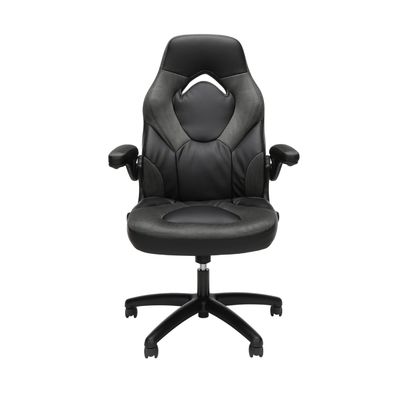 Chaise de jeu à dos élevé en cuir de style de course, ergonomie 360 pivotement, PC, fauteuil de bureau