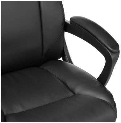 26&quot;D x 23,75&quot;W x 42&quot;H Dos du milieu Pure PU Bureau Chaise de bureau d'ordinateur avec 3 ascenseurs à gaz