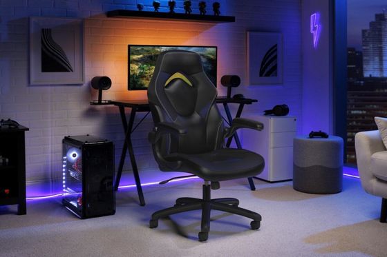 Chaise de jeu de style de course haute dos PC Chaise de bureau d'ordinateur avec 360 pivotement et réglage de hauteur