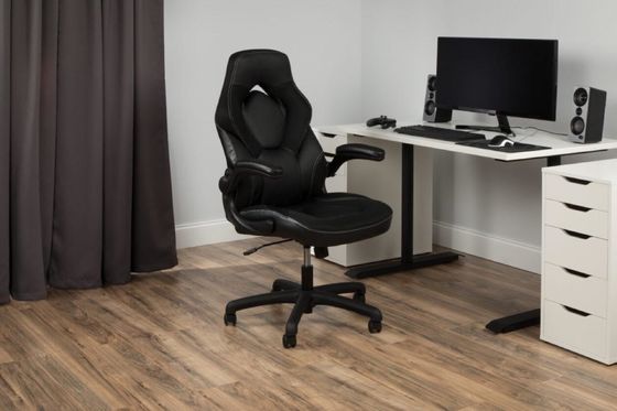 Chaise de jeu de style de course haute dos PC Chaise de bureau d'ordinateur avec 360 pivotement et réglage de hauteur