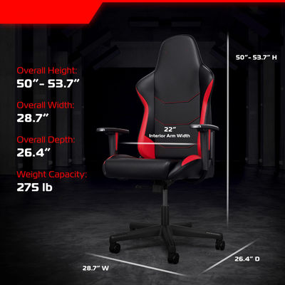 Assise intégrée en cuir ergonomie fauteuil informatique PC pour adultes