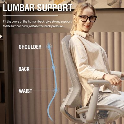 Chaise de bureau en maille avec dossier solide