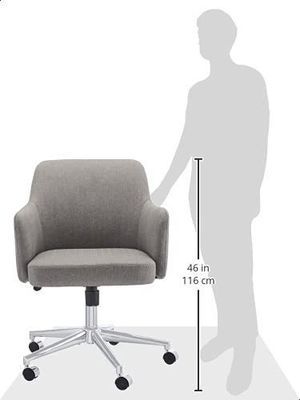 Chaise roulante à 360 degrés avec design moderne et hauteur réglable