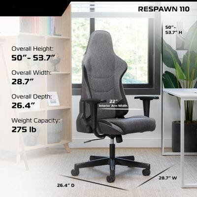 OEM ODM personnaliser chaise de jeu PC ergonomique avec accoudoir intégré pour adultes