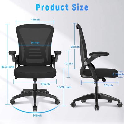 Chaise de bureau à dos moyen de conception moderne avec hauteur réglable pivotante et support lombaire