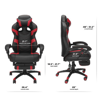 Repose-tête intégré Chaise élévatrice ergonomique Chaise d'ordinateur de jeu pour adultes Personnaliser