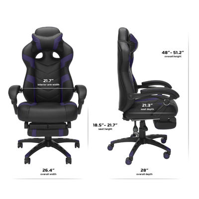 Dimensions du produit 21.3&quot;D x 28.1&quot;W x 54.5&quot;H Chaise de PC ergonomique pour adultes
