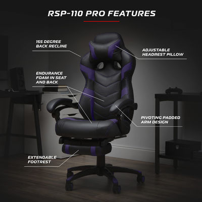 Dimensions du produit 21.3&quot;D x 28.1&quot;W x 54.5&quot;H Chaise de PC ergonomique pour adultes