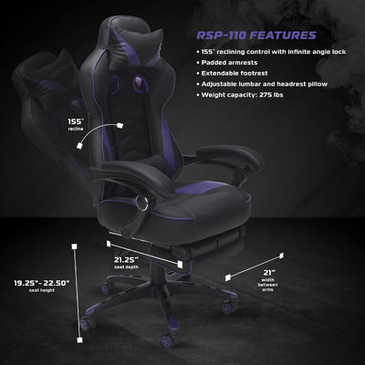 Emballage du courrier Design moderne fauteuil informatique PC ergonomique avec appuie-tête intégré