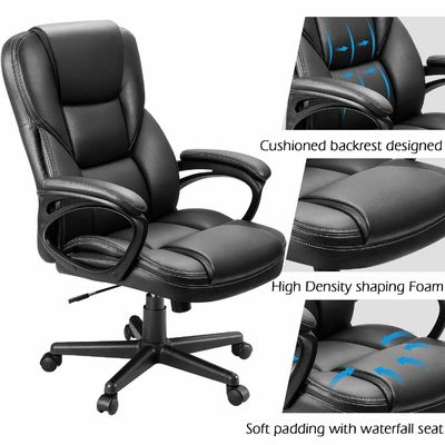 Métal Type métal Chaise de bureau de bureau haute arrière réglable chaise de bureau de gestion