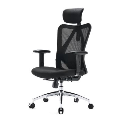 Appuie-bras 2D Appuie-poitrine lombaire Appuie-tête réglable Chaise de bureau à inclinaison pivotante pour gros et grands