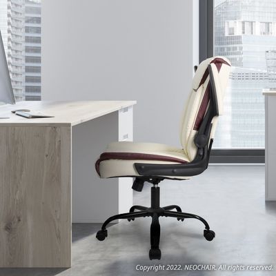 Chaise de bureau à domicile réglable avec appuie-bras et roues pivotantes