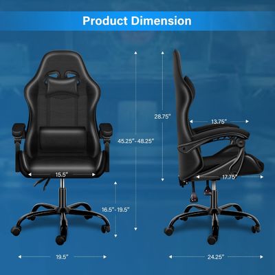 Salle de jeux ALINUNU Chaise de jeux vidéo ergonomie informatique avec repose-pieds et support lombaire