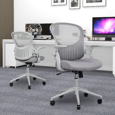 Emballage du courrier Y Chaise de bureau d'ordinateur en maille ergonomique avec support lombaire et bras pliables