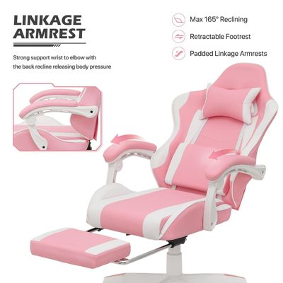 Chaise de jeu avec appuie-tête et soutien lombaire 25&quot;D x 26.5&quot;W x 42.5&quot;H Couleur personnalisée