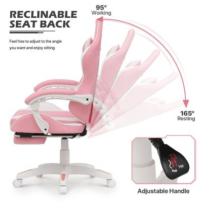 Chaise de jeu avec appuie-tête et soutien lombaire 25&quot;D x 26.5&quot;W x 42.5&quot;H Couleur personnalisée