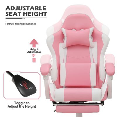 Chaise de jeu avec appuie-tête et soutien lombaire 25&quot;D x 26.5&quot;W x 42.5&quot;H Couleur personnalisée