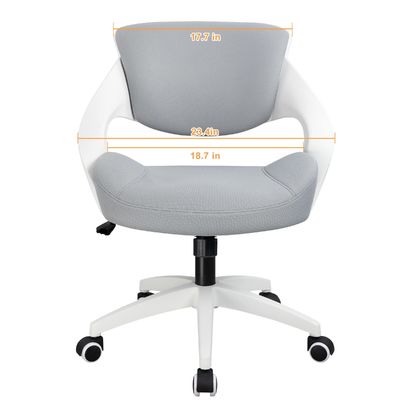 Chaise de bureau exécutif pivotante en métal en maille ergonomique avec hauteur réglable et support lombaire