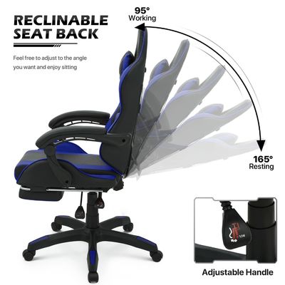 ALINUNU Couleur personnalisée Chaise de joueur réglable ergonomique avec appuie-tête et lombaire