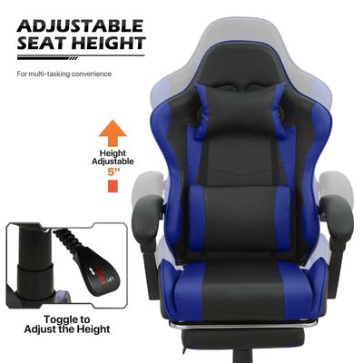 ALINUNU Couleur personnalisée Chaise de joueur réglable ergonomique avec appuie-tête et lombaire