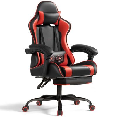 Chaise pivotante ALINUNU Chaises de jeu informatiques ergonomiques avec massage et support lombaire