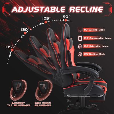 Chaise pivotante ALINUNU Chaises de jeu informatiques ergonomiques avec massage et support lombaire