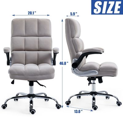 Chaise de travail de bureau d'ordinateur avec roues réglable à mi-dos type métallique