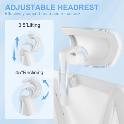 Chaise de bureau haute arrière exécutive avec 360 pivotements et support lombaire réglable 2D