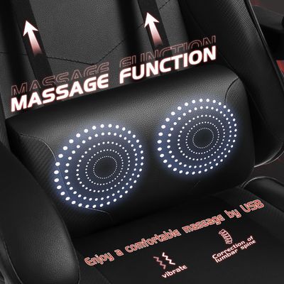 Chaise de jeu informatique ergonomique de style moderne avec repose-pieds et support lombaire de massage