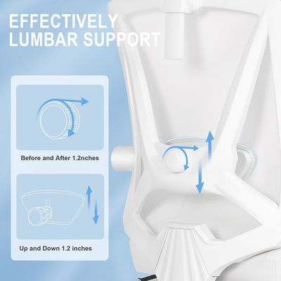 Chaise de bureau haute arrière exécutive avec 360 pivotements et support lombaire réglable 2D