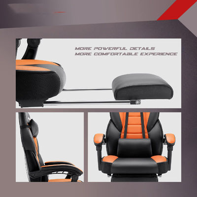 ALINUNU Chaise de jeu de style de course Chaise d'ordinateur de bureau Chaise de jeu avec repose-pieds et repose-tête