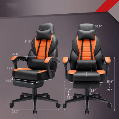 ALINUNU Chaise de jeu de style de course Chaise d'ordinateur de bureau Chaise de jeu avec repose-pieds et repose-tête
