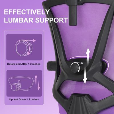 Acceptable OEM ODM haute chaise de bureau arrière avec support lombaire réglable 2D et repose-pieds