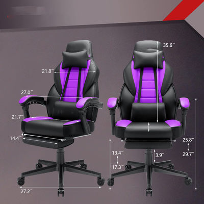 Chaise de jeu en tissu avec réglage de hauteur à 360 tours et fonction de fauteuil