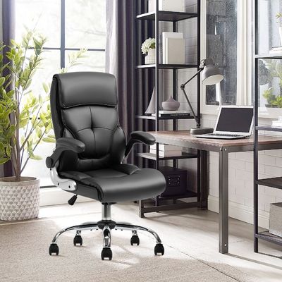 Chaise de bureau personnalisée de couleur à dos haut en lin