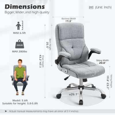 Chaise élévatrice à dos haut avec support lombaire