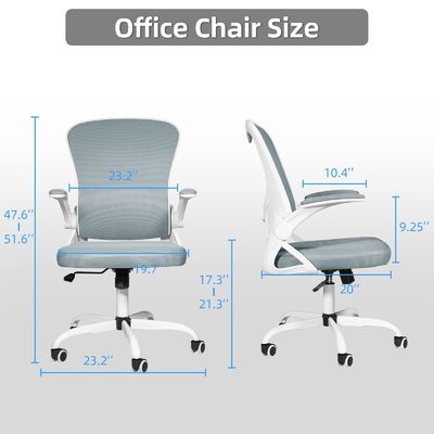 Chaise de bureau en treillis réglable en hauteur pour la maison 21&quot;D x 24&quot;W x 43&quot;H