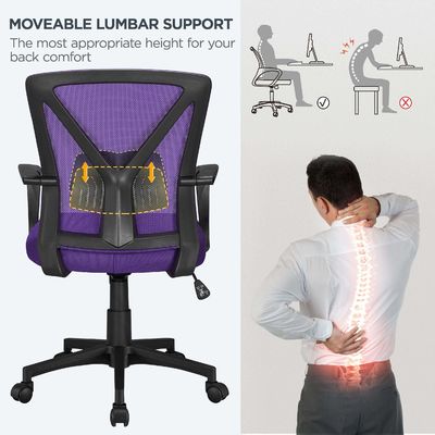 Chaise de bureau ergonomique à ascenseur à gaz avec couleur personnalisée et support lombaire réglable
