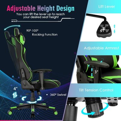Chaise de jeu ergonomique réglable pour adultes