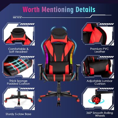 Améliorez votre chaise de jeu à une chaise pivotante ALINUNU avec des lumières LED RVB