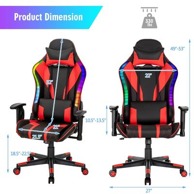 Améliorez votre chaise de jeu à une chaise pivotante ALINUNU avec des lumières LED RVB