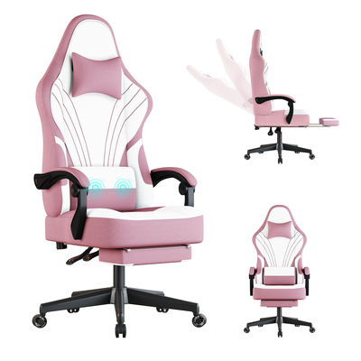 Chaise de jeu informatique ergonomie en cuir synthétique de design moderne avec repose-pieds