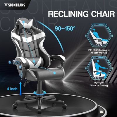 Chaise de jeu ergonomique avec massage et design confortable