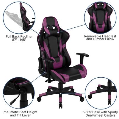 Bureau de course ordinateur ergonomique PC chaise pivotante réglable par ALINUNU Design moderne