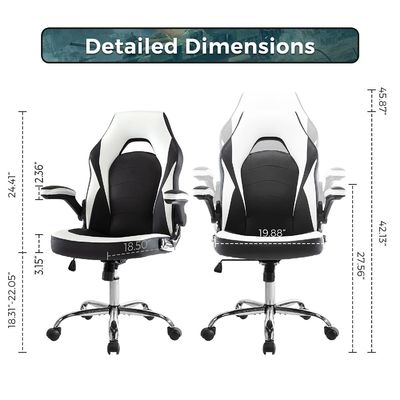 Chaise de jeu pour ordinateur ergonomie en fer de type métallique à hauteur réglable