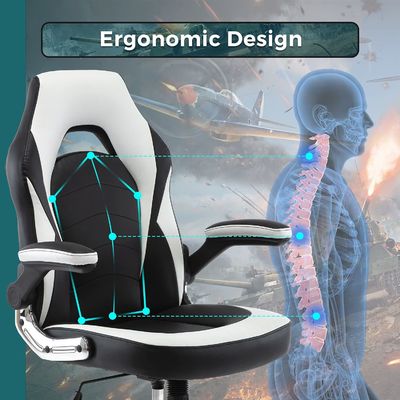 Chaise de jeu pour ordinateur ergonomie en fer de type métallique à hauteur réglable