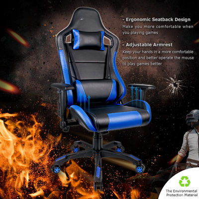 Chaise de jeu de bureau en cuir en PU à dos élevé