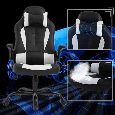 Chaise informatique ergonomique confortable et réglable pour adultes siège en faux cuir